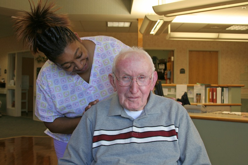 nurse with older man